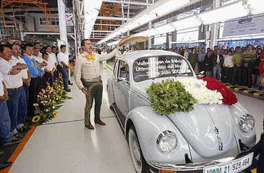 Last production of the first-generation Beetle.