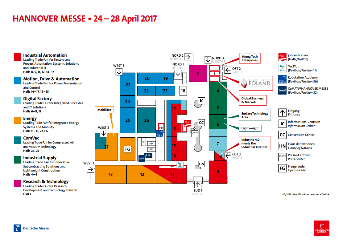 Mapa Hannover Messe